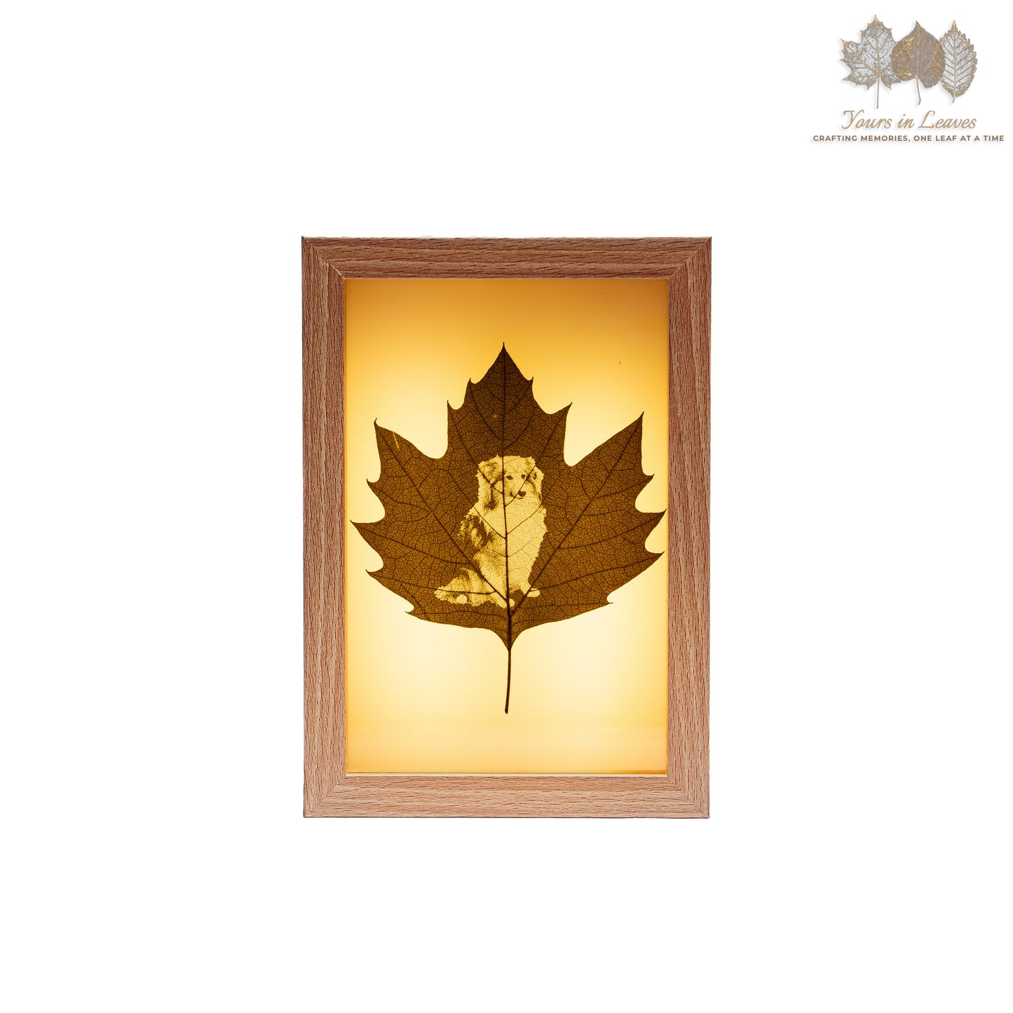 Leaf Carving Custom Luminous Photo Frame